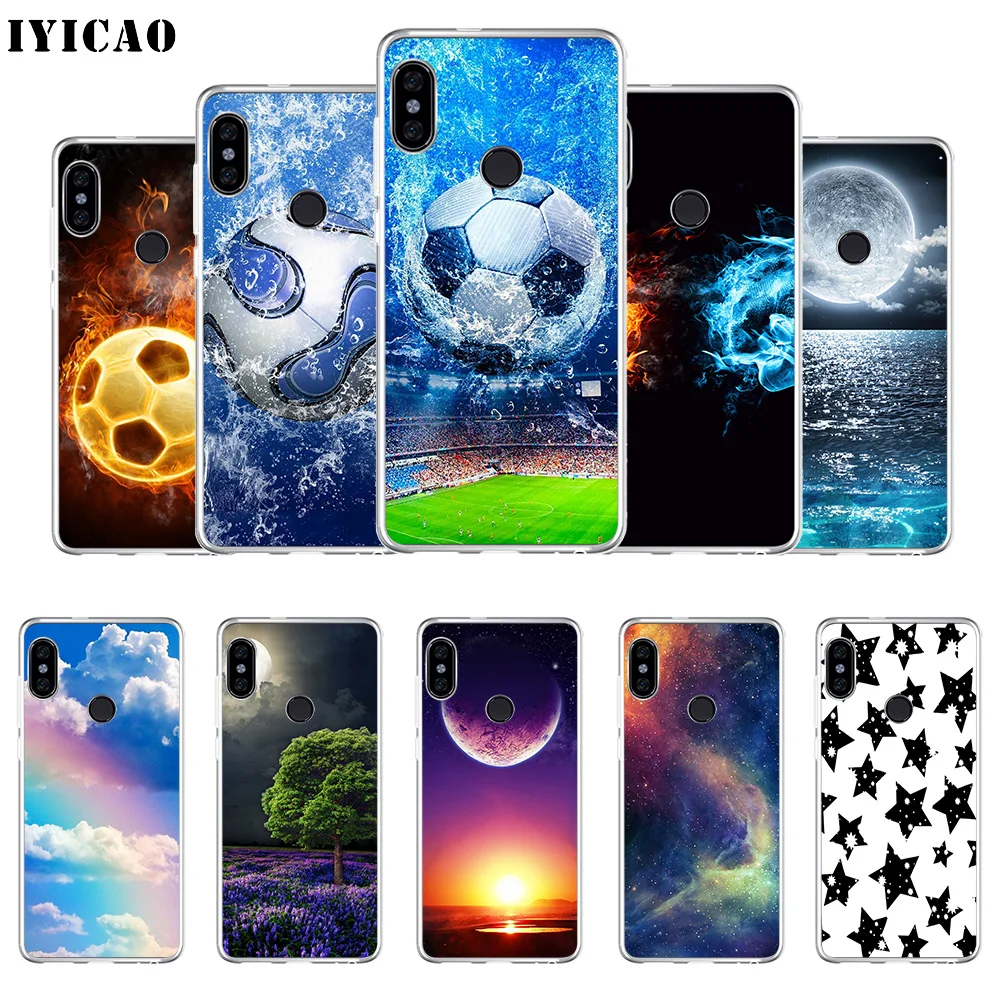 Мягкий силиконовый чехол для телефона IYICAO Fire Football sky moon Xiaomi Redmi 4A 5A 6A Note 7 6 5 Pro Plus 4X
