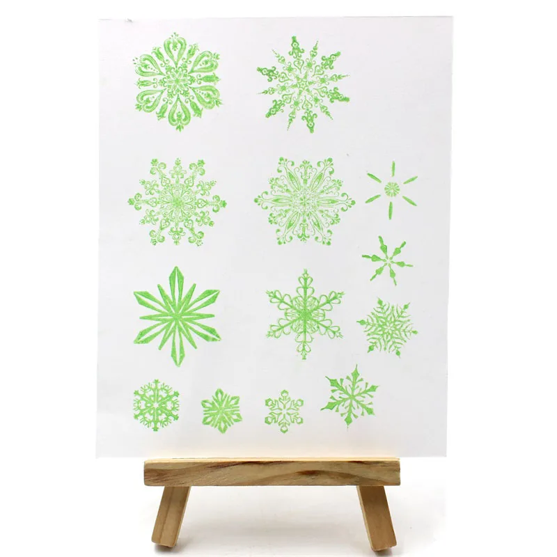 Прозрачный силиконовый штамп/печать KSCRAFT в виде снежинки для скрапбукинга своими