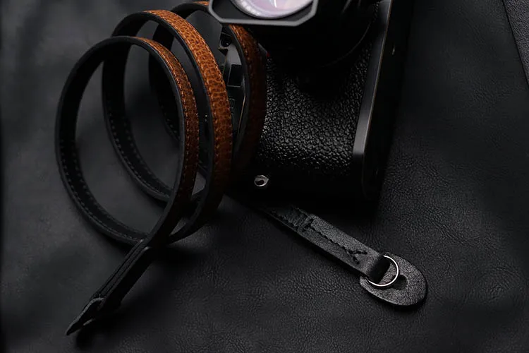 Mr.stone Handmade Genuine Leather Camera Shoulder Sling Strap, Double-sided Leather Photography Neck Strap, Fine Adjustable Length Belt for DSLR & Mirrorless Cameras image 3