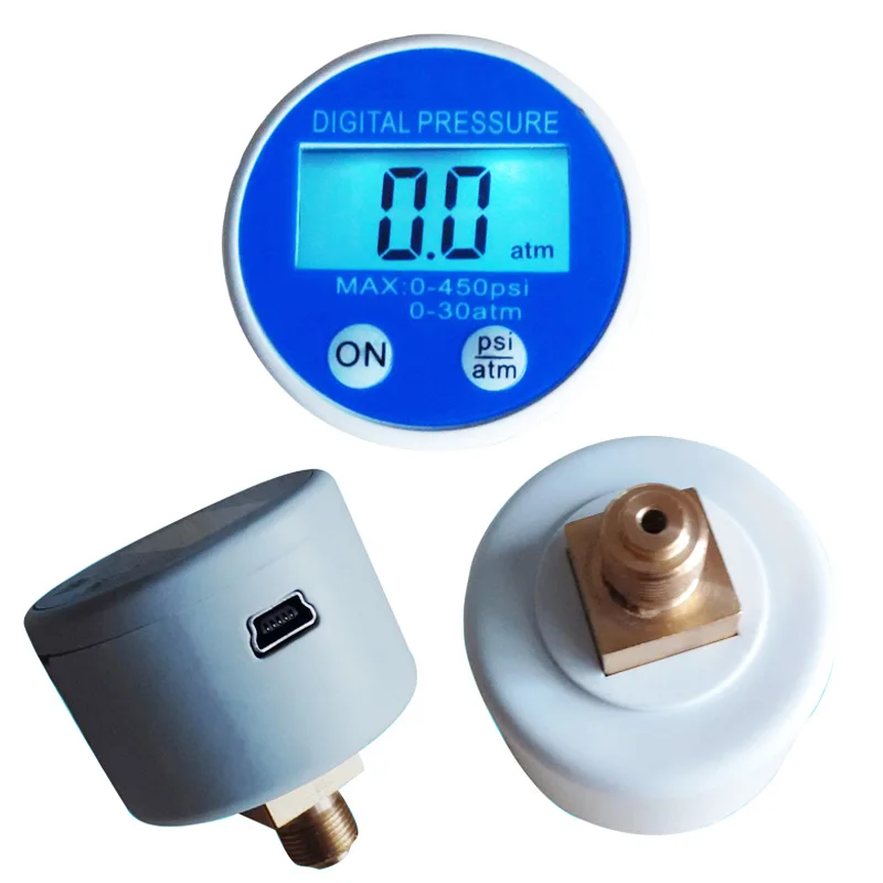 

40mm Digital Battery Pressure Gauge 0~450psi/0~30atm