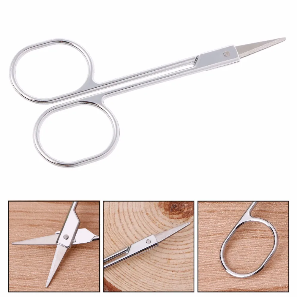 Триммер для бровей из нержавеющей стали ножницы удаления волос в носу ресницы