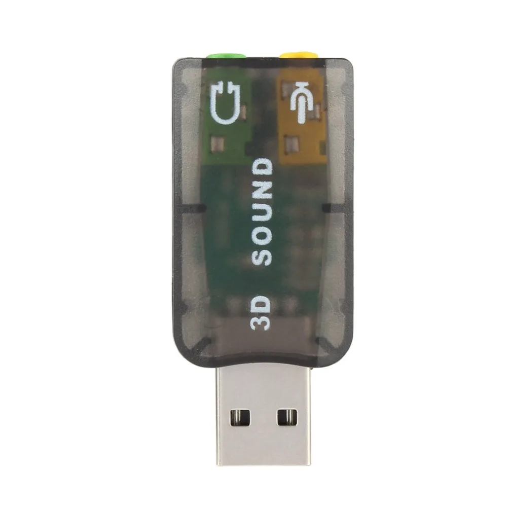 Звуковая карта Мини Внешний USB 2,0 3D Звуковая карта гарнитура аудио адаптер конвертер+ 3,5 мм наушники интерфейс микрофона для ПК компьютера