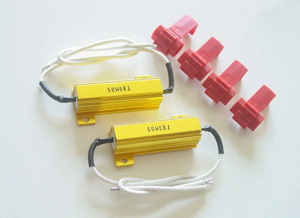 PA LED 4 шт. x Оптовая Продажа 50 Вт 6ohm Золотой нагрузочный резистор фиксирующая