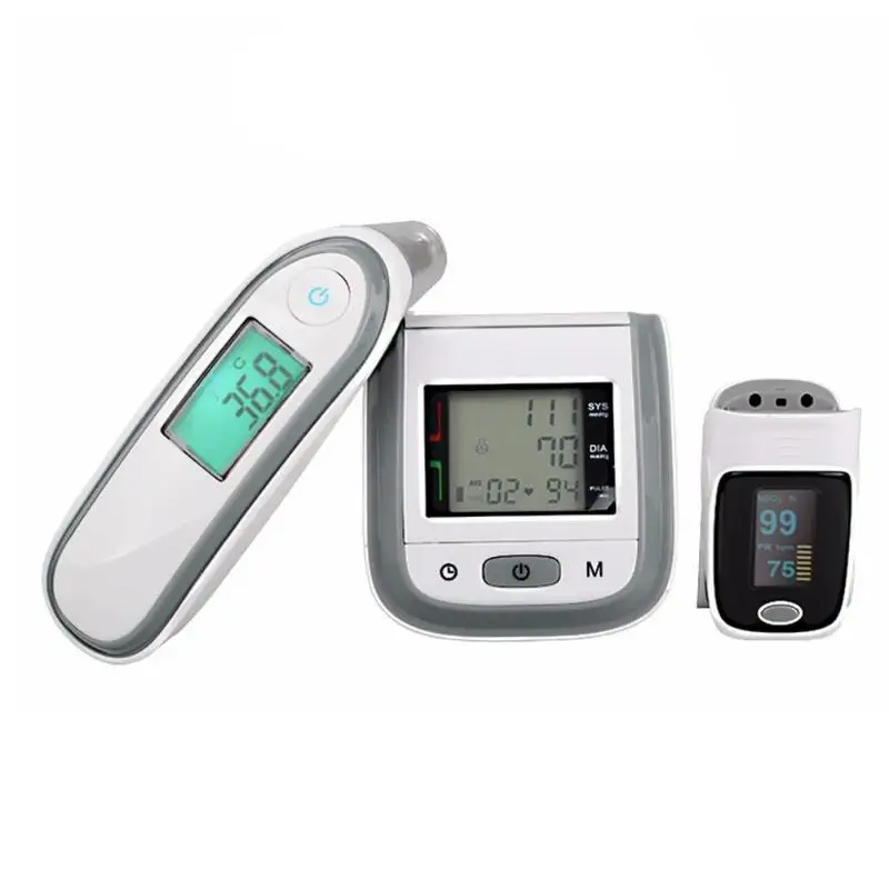 3 шт. пальцевой Пульсоксиметр комплект кровяного кислорода давления портативный монитор сна метр Oximetro бытовой термометр устройство