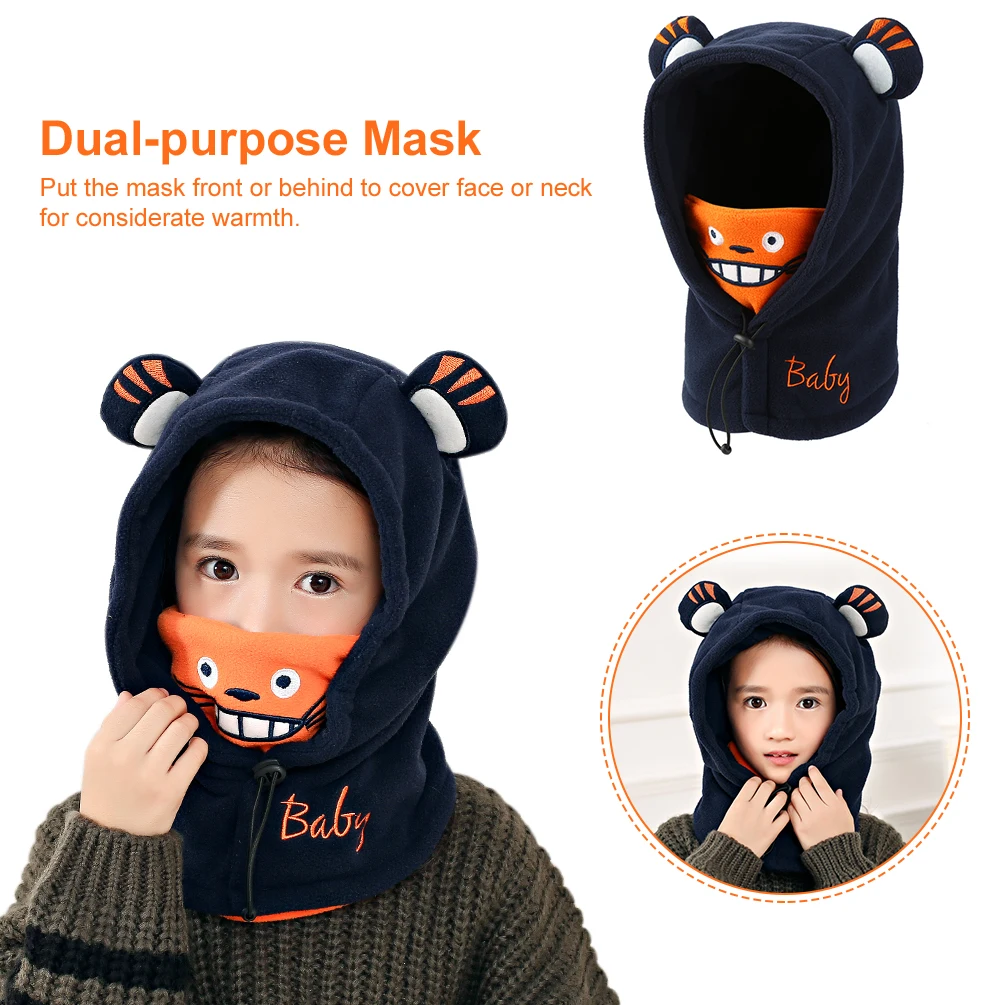 Vbiger дети теплая зимняя шапка мультфильм милый толстый ветрозащитный удобные