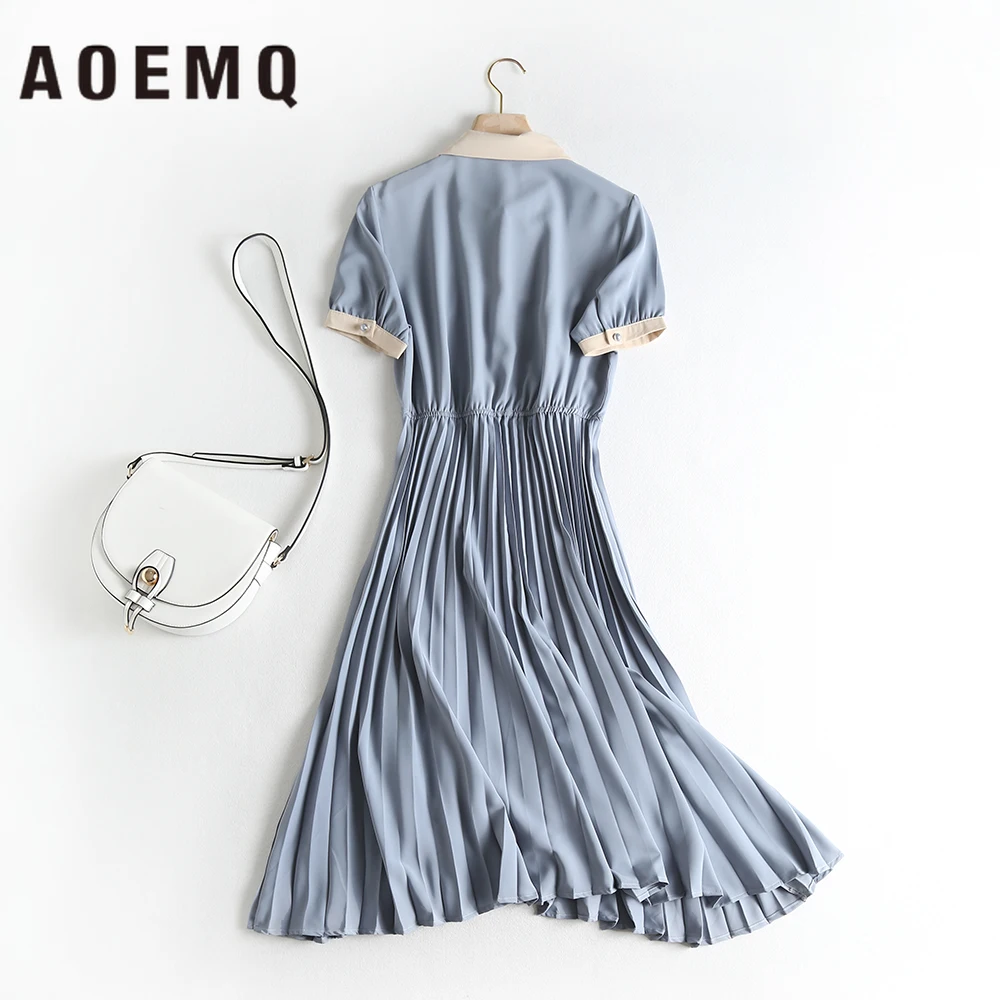 AOEMQ модные новые летние платья консервативные принцессы в школьном стиле