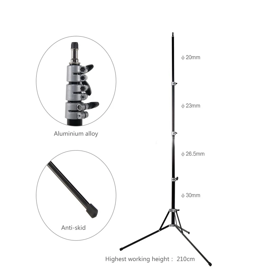 Pаспродажа Светодиодная лампа Fresnel 80 Вт с V-креплением, софтбокс 5500/3200K + скоростное крепление Bowen + подставка 2,1 м для камеры, видеостудии, комплект освеще...