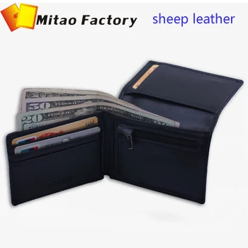 Новая мода, простой дизайн Bellroy, черный цвет, овечья кожа, держатель для карт, кошелек с отделением для монет, Карманный Кошелек - Цвет: Black