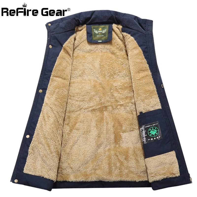 Refire Gear теплый зимний военный жилет Мужская Толстая флисовая куртка без рукавов