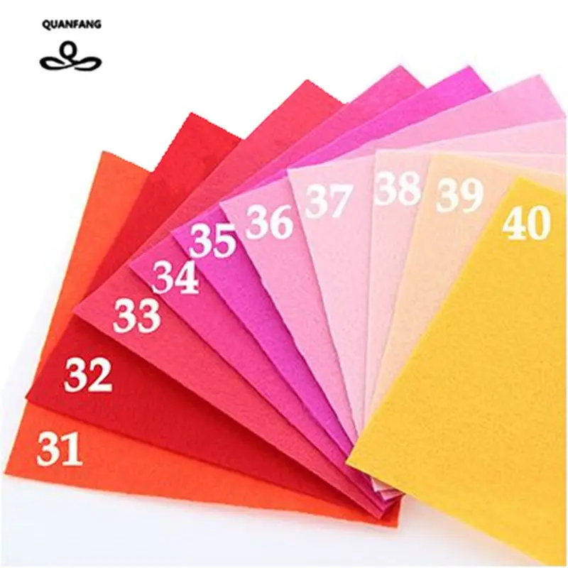 Нетканая войлочная ткань QUANFANG толщиной 1 мм полиэфирная для украшения дома набор