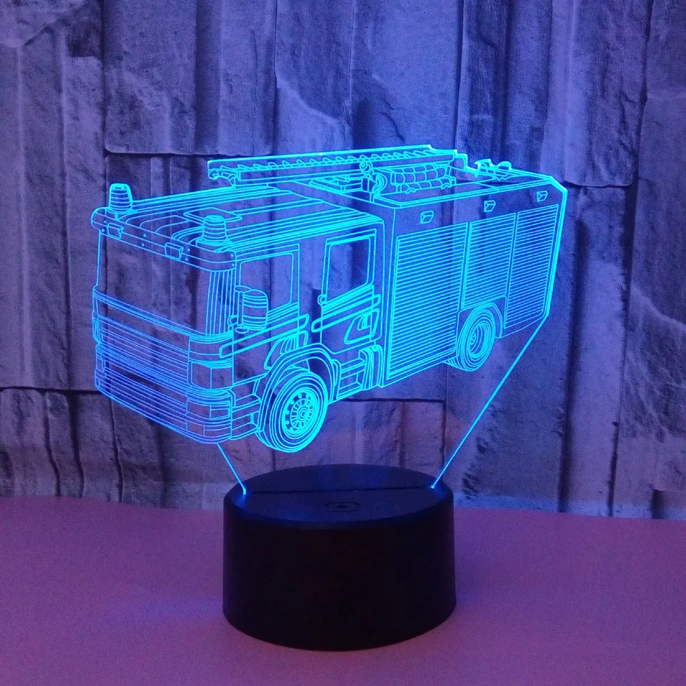 Новая огненная 3d лампа цветной сенсорный Usb светодиодный Ночной светильник