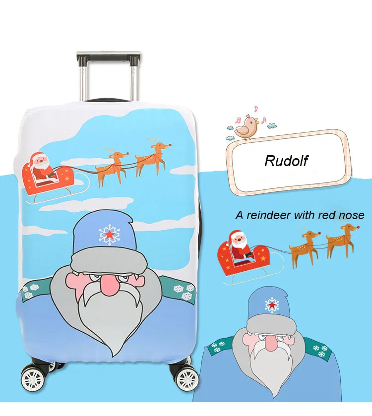 TRIPNUO Dolphin Толстый эластичный чехол для багажа на молнии для 18-32 дюймов, чехол для багажника, чехол для путешествий, защитный чехол, сумки