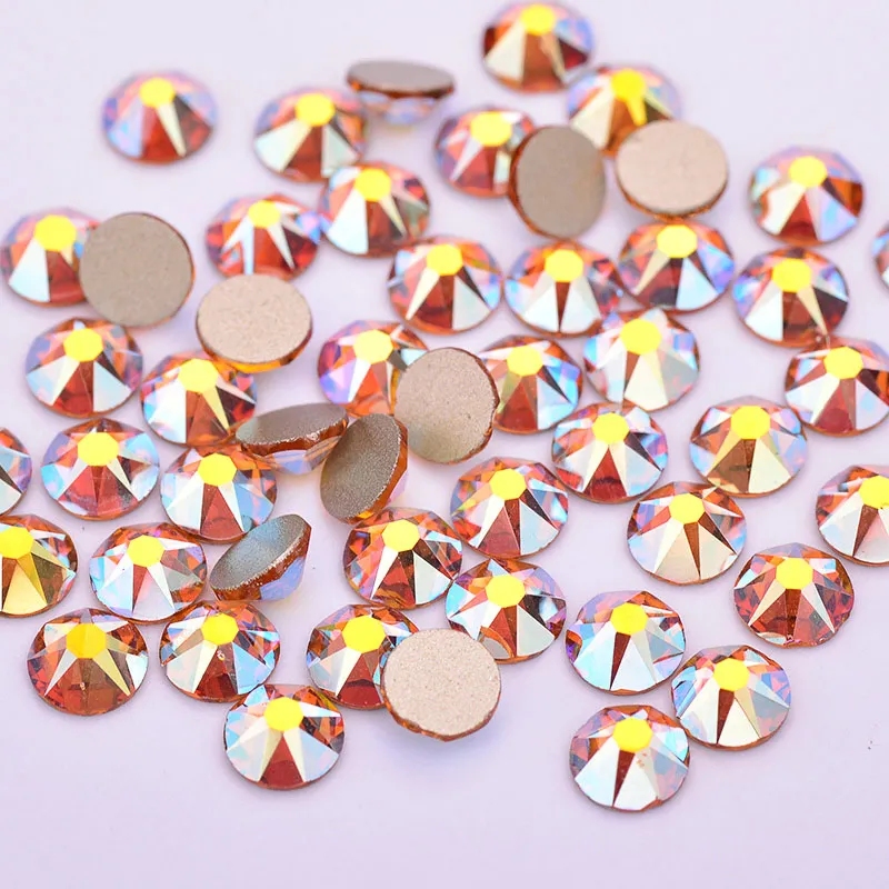 Topaz AB 50pcs JUNAO 8 большой 8 маленький мыс синий AB дизайн ногтей Стразы фасетные стеклянные камни без горячей фиксации Стразы алмазные кристаллы плоские с оборота бусины для рукоделия - Цвет: Topaz AB 50pcs