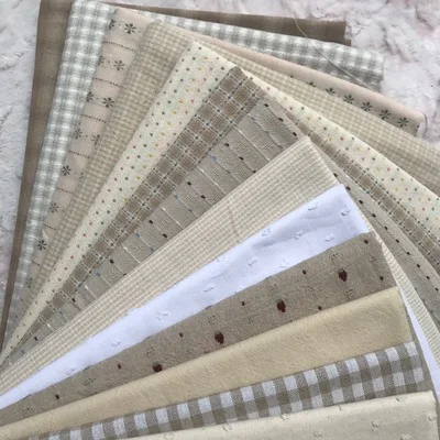 23x33cm polychromatic the cheapest Japanese first dye washed fabric stitching dol DIY fabric plaid cotton doll cloth D30