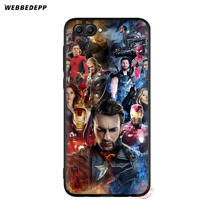 WEBBEDEPP мягкий чехол с капитаном Америка Железным человеком для Honor 20 10 9 9X 8 Lite 8C 8X 7X 7C