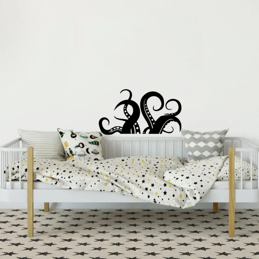 Осьминог Наклейка на стену виниловая наклейка щупальца рыба глубокое море океан