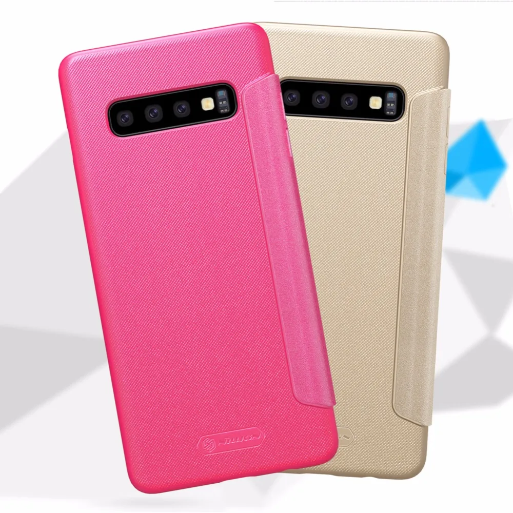 Filp чехол для samsung S10 S10+ NILLKIN блестящий супер тонкий флип-чехол pu кожаный чехол для samsung S10 S10 plus