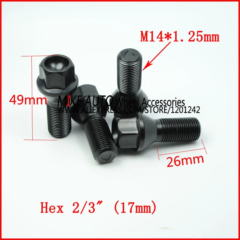 4 шт. болт колеса M14X1.25X26 для оси BMW 5/6/7 серии X3 X5 X6 Mini F56 36136781151 Aftermarket запчасти |