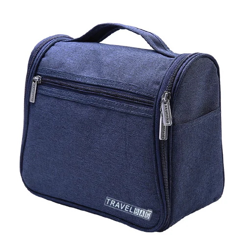 Navy Blue Портативные Сумки Для Хранения Туалетных принадлежностей Органайзер косметический на молнии несессер дорожный мешочек для косметики чехол пакеты принадлежности для аксессуаров - Цвет: Navy Blue