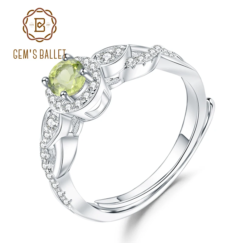 Женское кольцо из серебра 925 пробы с натуральным Перидотом|fine jewelry|ring peridotaccessories