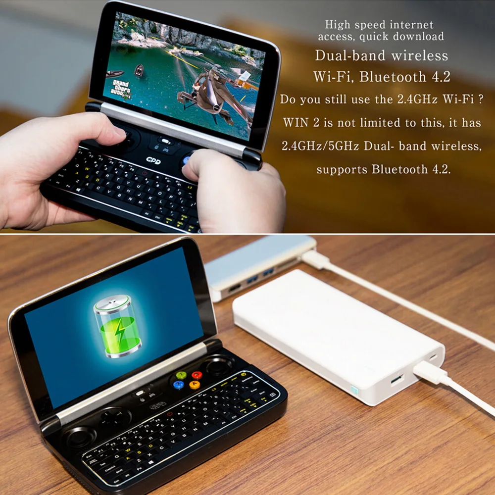 Игровая GPD Win2 6 дюймов мини портативная игровая консоль для Windows 10 ноутбук 8 ГБ/256 ГБ 2,4 г/5 г двухдиапазонный сенсорный экран# Xj30