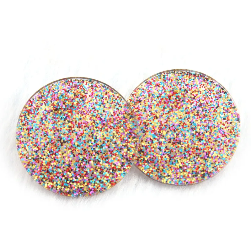 Висячие серьги NeeFu WoFu из смолы круглые большие брендовые аксессуары подарок 2018|big