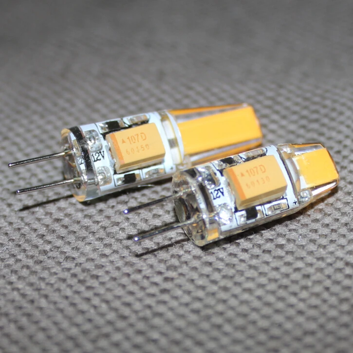 Миниатюрная Светодиодная лампа G4 с COB матрицей сменные Галогенные LED лампы
