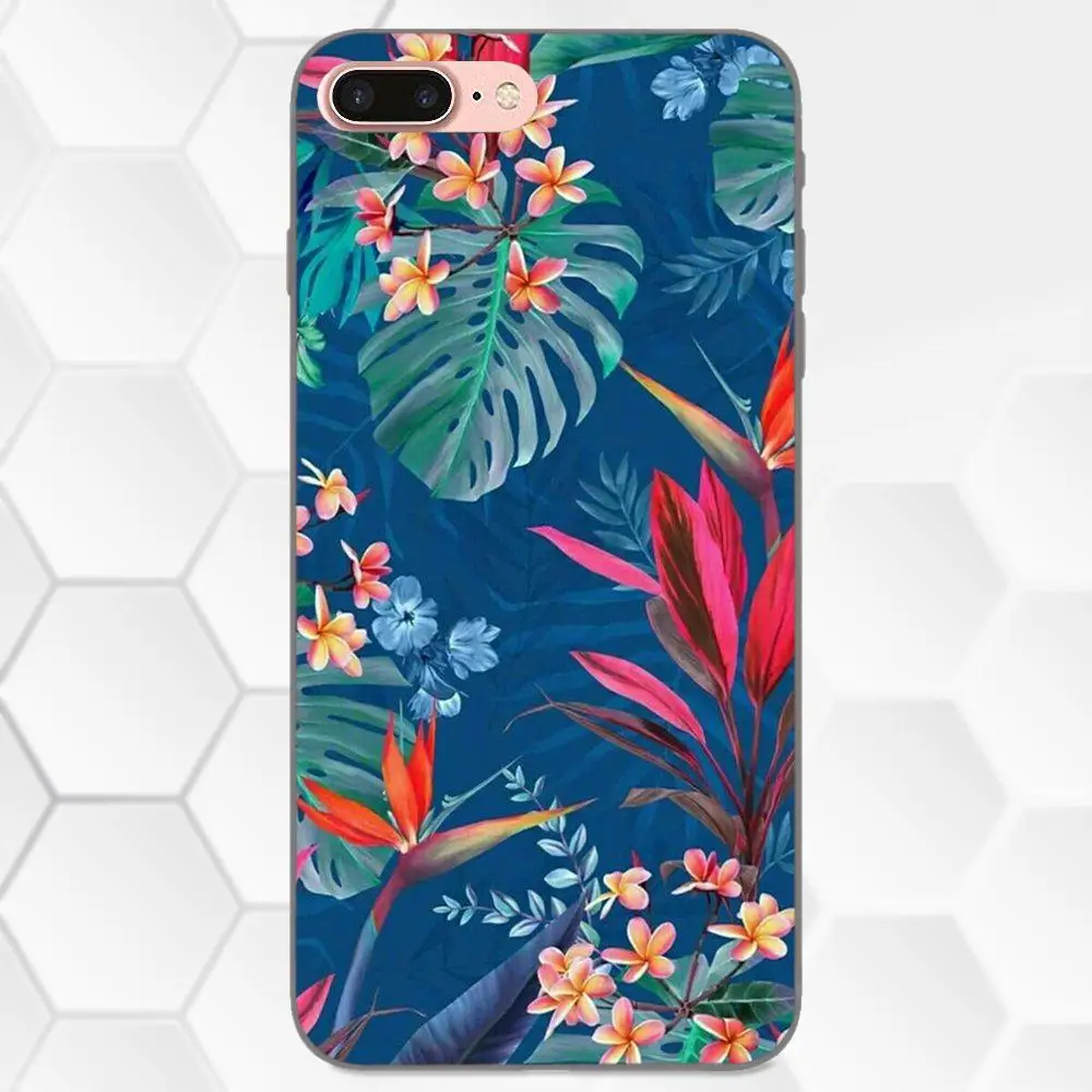 Чехлы из ТПУ с натуральными Тропическими Цветами и листьями для Huawei Honor 5A 6A 6C 7A 7C 7X