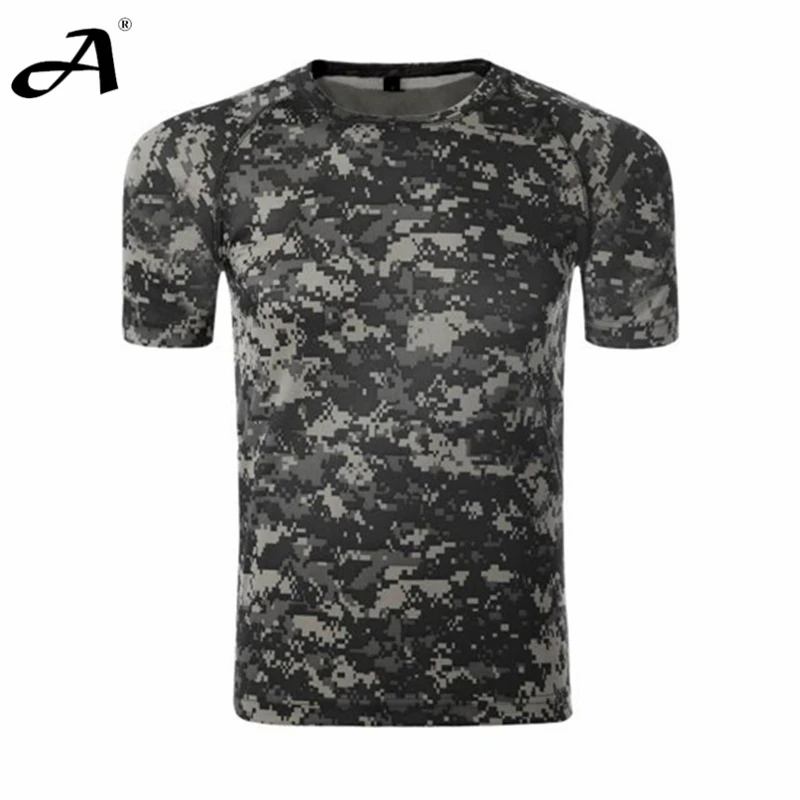 Мужская футболка быстросохнущая камуфляжная высокого качества | одежда