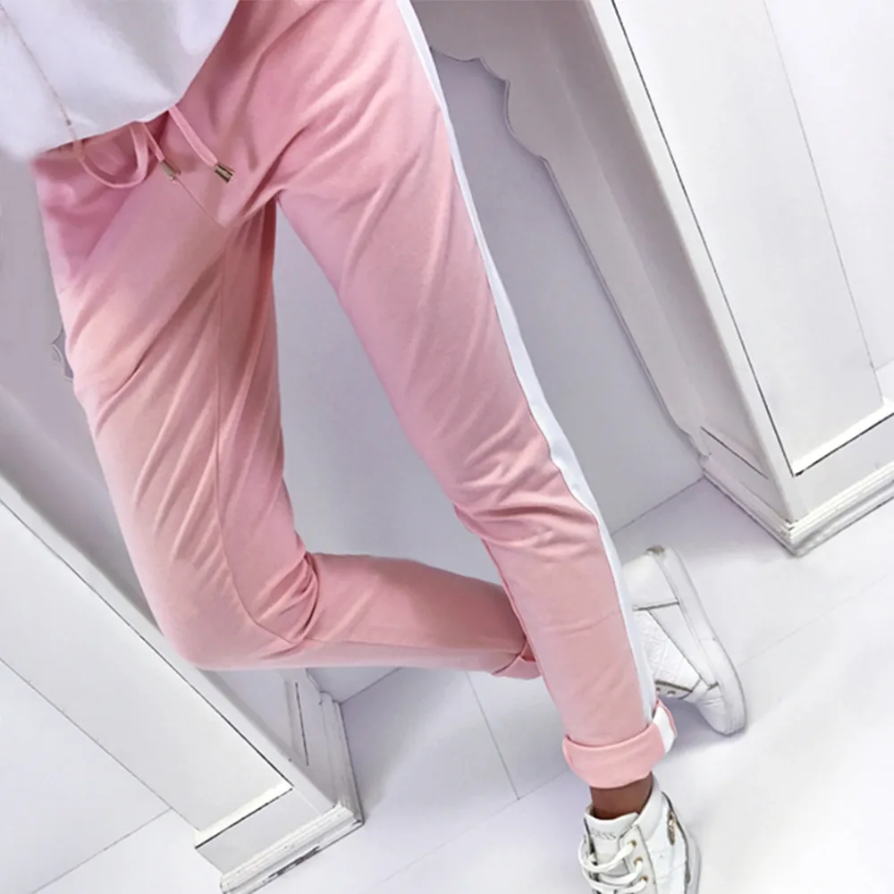 Telotuny women pants Patchwork Daily casual Striped pants women women pants summer pencil pants female JL 20