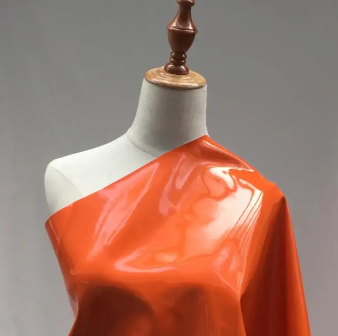 Оранжевая крокодиловая кожа блестящее зеркальное покрытие искусственная ткань