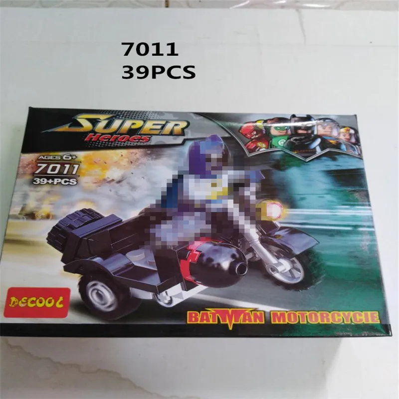 Decool 7008-7013 Marvel Super Hero гражданская война мотоциклы строительные блоки кирпичи