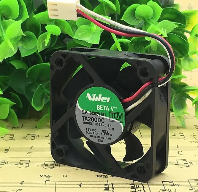 NIDEC TA200DC H35520-58 12V 0.024A 5 см 5015 50*50*15 мм 3 провода крайне низкий уровень шума вентилятора