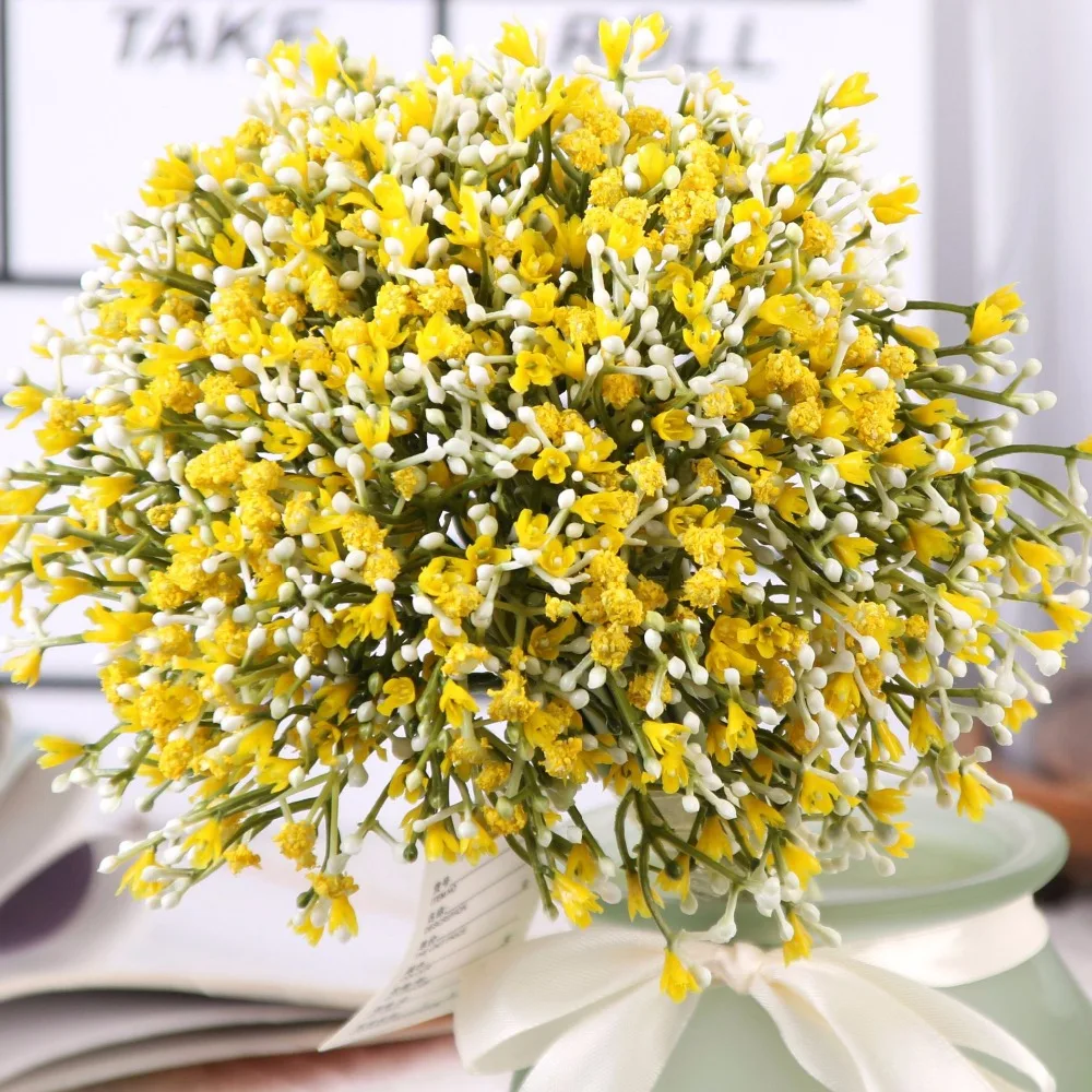 Gypsophila пластиковые искусственные цветы для свадебной вечеринки домашний декор