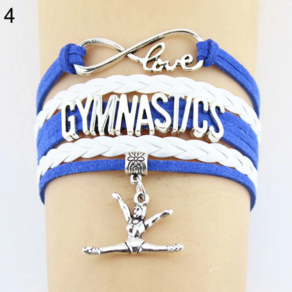 Унисекс Винтажный Браслет с надписью Gymnastics браслет подарок для гимнастического