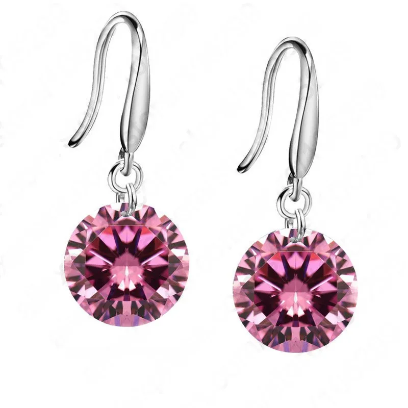 Женские вечерние Ги из серебра 925 пробы с прозрачными круглыми кристаллами ААА + 8