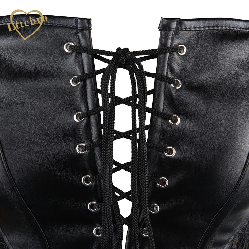 Корсет из искусственной кожи кружевное платье в стиле стимпанк корсет для