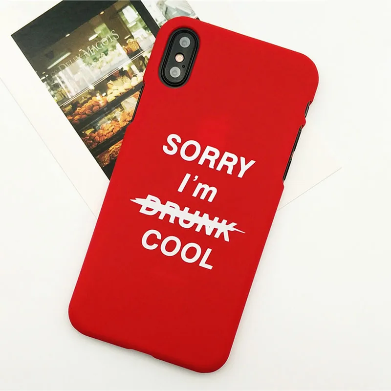 Матовый пластиковый чехол JONSNOW для iPhone 7 SORRY I'M COOL X 6 6S 8 Plus телефона Fundas |