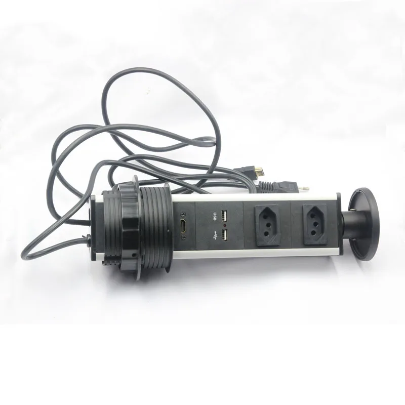 Всплывающие настольные розетки питания выдвижная Скрытая электрическая