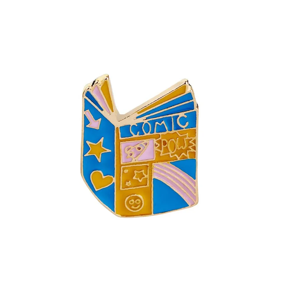 Женская Брошь с эмалью LASPERAL 5 шт. в наборе книжный магазин Свиток книги мультфильм