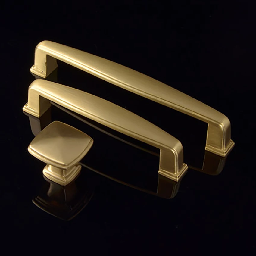 Современная однотонная медная ручка в скандинавском стиле для гардероба двери