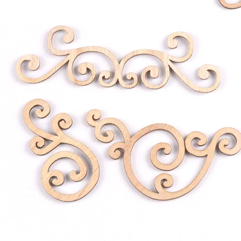8 шт Цветочный Узор Деревянные ломтики поделки своими руками и Скрапбукинг