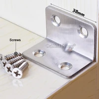 new 20pcs stainless steel right angle bracket corner braces joint shelf support l shape furniture connectors thickness 3mm