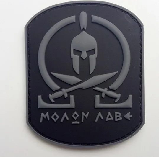 Gray Звездные войны Спартанский шлем Череп военная армия тактический боевой ПВХ резиновая заплатка для одежды эмблема Аппликации, бейджи - Цвет: Gray