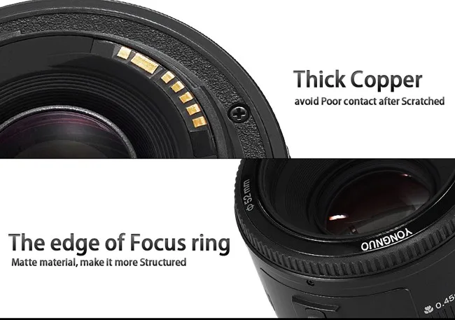 YONGNUO YN50mm F1.8 Камера объектив EF 50 мм для Canon диафрагма автофокусом линзы для EOS DSLR 700D 750D 800D 5D Mark II IV 10D 1300