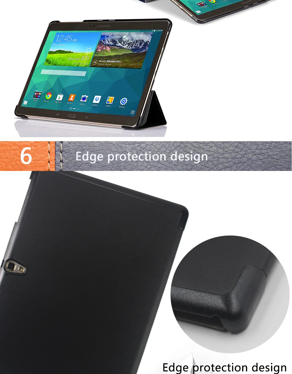 Ультратонкий смарт-чехол с откидной крышкой и подставкой для samsung Galaxy Tab S, 10,5 дюймов, SM-T800, T801, T805C, чехол для планшета+ Защитная пленка+ ручка