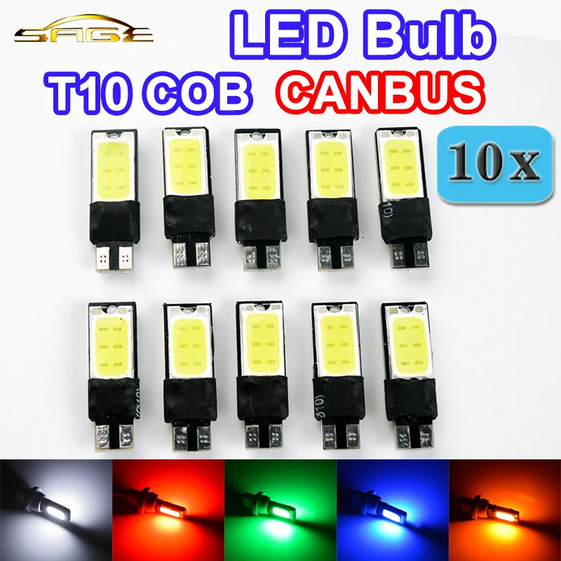 Светодиодный фонарь Hippcron T10 W5W 194 COB CANBUS без ошибок автомобильные лампы CAN BUS белый