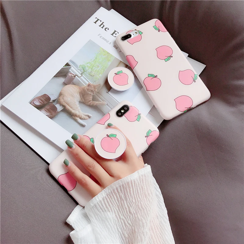 GlamPhoneCase новейший милый розовый персиковый чехол для iPhone X 8 plus 7 s 6 6s 6plus стильный