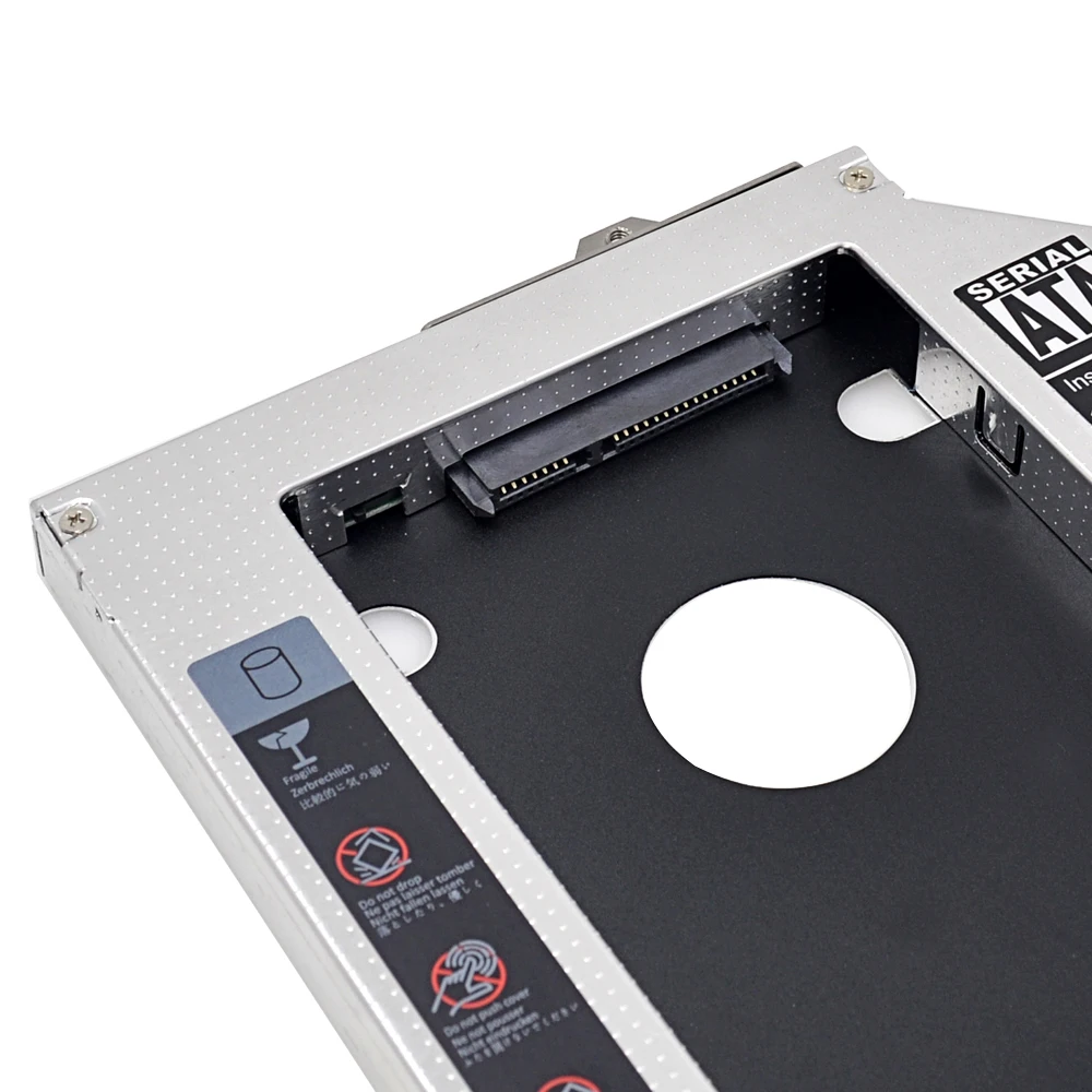 2016 Новый алюминиевый 2nd HDD Caddy 12 7 мм жесткий диск SSD SATA III чехол для hp Compaq 6530B 6535B 6730B