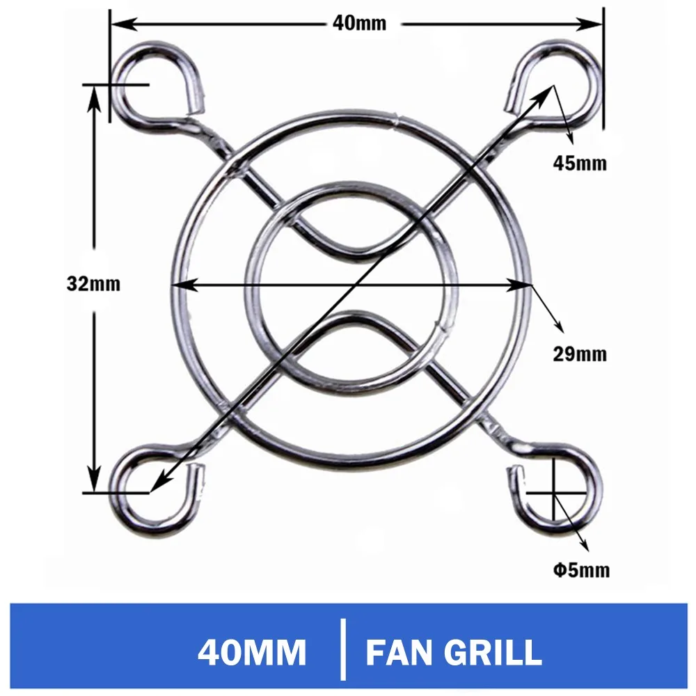 15pcs/lot Gdstime New Metal Steel 40mm 4cm Fan Protector Finger Guard Grill Net
